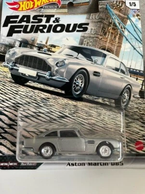 HOTWHEELS FAST AND FURIOUS ASTON MARTIN DB5 ALLOYS RUBBER TYRES  - Image 1 of 2