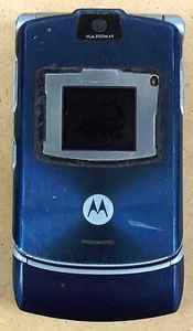 Motorola RAZR V3a - Blue and Silver ( Alltel ) Very Rare CDMA Flip Phone - READ - Picture 1 of 3