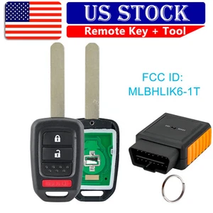 OBD Program Tool + Remote Car Key Fob For 2014 2015 2016 Honda CRV MLBHLIK6-1T - Bild 1 von 8