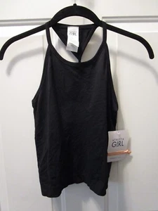 ATHLETA GIRL POWER UP TWIST TANK TOP IN BLACK SIZE MEDIUM/ 8-10  NEW - Picture 1 of 2