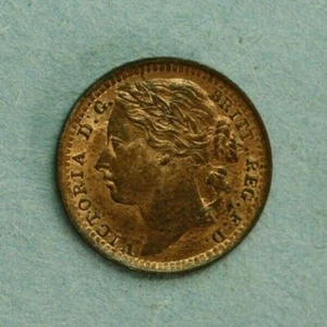 Great Britain 1881 1/3 Farthing Choice Red and Brown Unc A260 - Picture 1 of 2