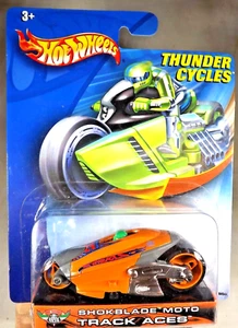 2003 Hot Wheels Thunder Cycles SHOKBLADE MOTO Track Aces Orange-Gray w/Orange Sp - Picture 1 of 7