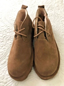 women's Bearpaw boots suede brown leather 10M faux shearling lined - Picture 1 of 7