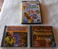 3 Stück PC CD Rom Original Moorhuhn Jagd + 10 Fun Games + Rache der Sumpfhühner
