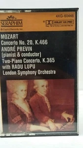 MOZART Concerto No.20 & Two Piano Concerto Previn LSO CASS 1977 Seraphim MINT - Picture 1 of 6