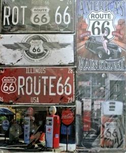 Metal Americana Car Signs Plaque Vintage Man Cave Mancave Retro Number Plate Bar - Picture 1 of 15