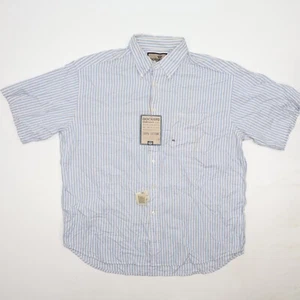 Dockers Khakiware Mens Vertical Striped Collared Button Shirt Size XL Pocket - Picture 1 of 12