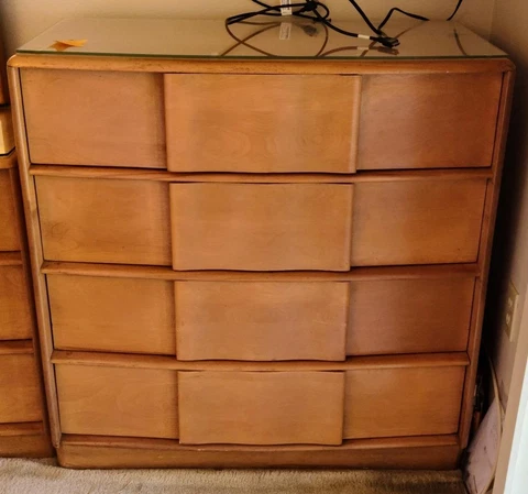 1950 Heywood Wakefield Four Drawer Highboy Dresser- VGC - Mid-Century Classic Cover