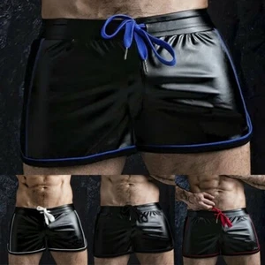 Herren Punk PU Leder Boxershorts Unterwäsche Trunks Pants Clubwear/Unterhose - Bild 1 von 13