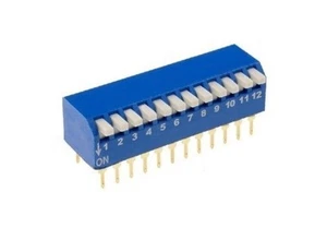 Interruttore dip switch verticale 12 contatti vie poli pin commutatore dil 7744 - Imagen 1 de 1