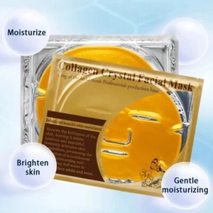 10 pieces of 24k gold collagen crystal facial mask is very good for your skin - Picture 1 of 8