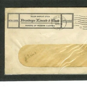 Entire Return Address "Brandegee Kincaid & Wood, New York" pmk 5-8-1908 Tailor - Picture 1 of 4