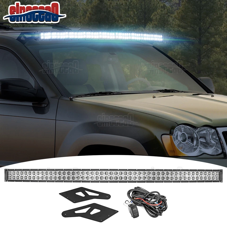 Kit de montaje en techo superior barra de luz LED de 300 W 52" para Jeep Grand Cherokee 1999-10 Foto 1 de 4