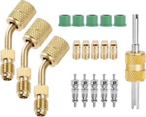R410A Adapter, Mini Split Adapter Fitting Kit with Valve Core Remover, Gaskets, - Picture 1 of 6