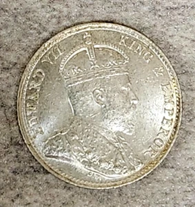 1904 Hong Kong 5 Cent Coin - BU - Still Lustrous - Picture 1 of 3