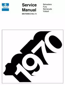 Service Manual for 1970 Plymouth (2 Vol) - Picture 1 of 8