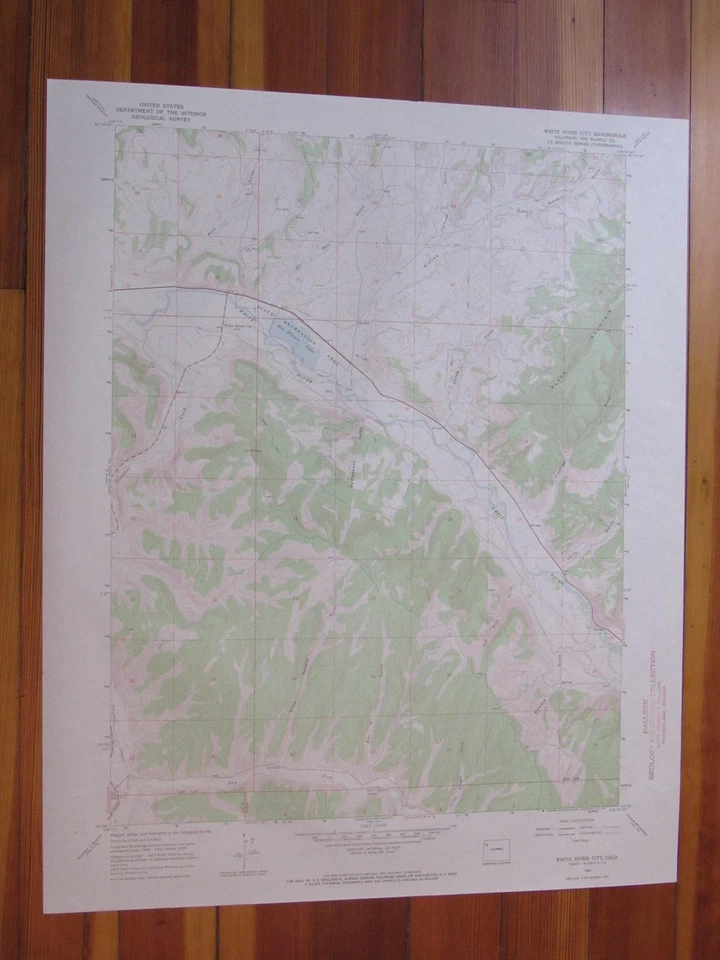 Mapa Topográfico White River City Colorado 1969 Original Vintage USGS Foto 1 de 1