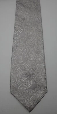 CORBATA CUELLO DONALD J TRUMP GRIS PLATA TEJIDO PAISLEY 100% SEDA 59" Foto 1 de 4
