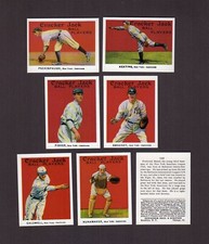 NEW YORK YANKEES 1915 Cracker Jack E145-2 REPRINT Complete Team Set ~ALL 7 cards