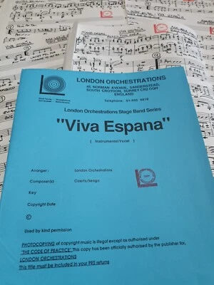 'VIVA ESPANA' Spanish London Orch Band Sheet Music Piano Castanets Vocals Guitar - Image 1 of 4