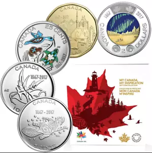 2017 Canada 150 - 5 coin gift set w Glow in dark toonie (Dance of Spirits) - Picture 1 of 10