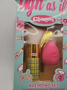 90s Movie Clueless Inspired Makeup Blending Set Beauty Sponge Kabuki Brush - Picture 1 of 8