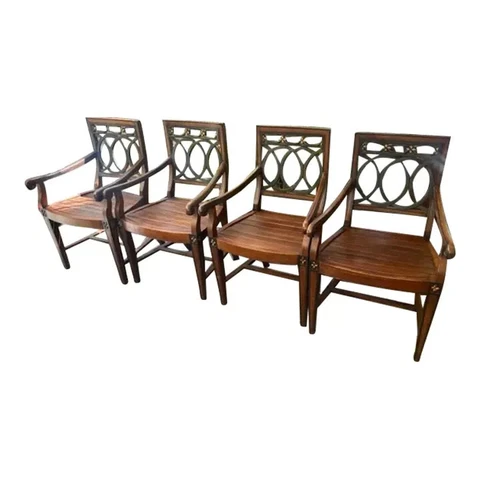 Set of 4 Signed Teak Armchairs Palu Seattle Washington Usa Cover