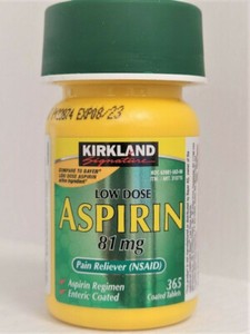 Kirkland Signature Low Dose Aspirin 81mg 1 Bottle 365 Per Bottle-Ship Worldwide