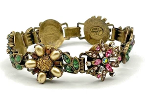 Bracciale SWEET ROMANCE multicolore con strass e smalto floreale 8" - Foto 1 di 10