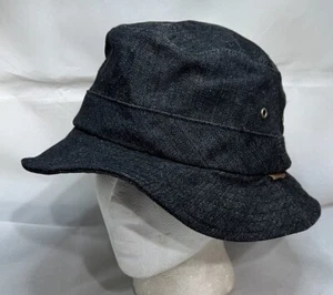 HUF Bucket Hat Clothing Company Logo Denim Made In USA Fisherman Style Cap - Picture 1 of 11