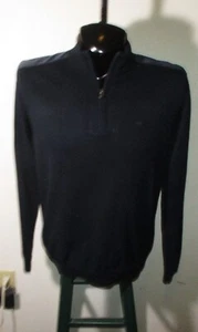 Men's MICHAEL KORS Blue Long Sleeve 1/2 Zip Sweater Size L - Picture 1 of 7