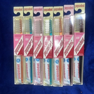 Lote de 7 Pasta de Dientes Pepsodent Mediana Dura De Colección Nuevo En Caja Lote #2 Foto 1 de 4