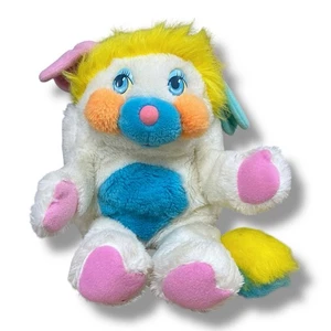 Vintage Mattel Popples White Puffball Stuffed Animal Plush Soft Toy 12" 1980s - Picture 1 of 9