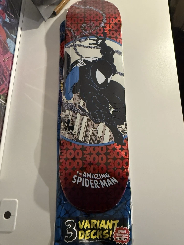 HUF X MARVEL SPIDER-MAN 300 BLIND BAG SKATE DECK - IN HAND