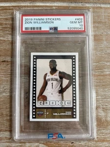 2019 Panini Stickers #402 Zion Williamson PSA 10 - Picture 1 of 2