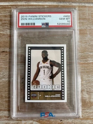 2019 Panini Stickers #402 Zion Williamson PSA 10 - Image 1 of 2