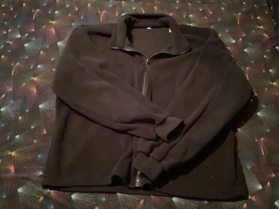 2XL Fleece Jacket With Zipper Black - Unisex - Image 1 of 4