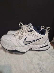 Nike Air Monarch Shoes Men's Sise 8, 4E White Sneakers Lace Up 415445-102 Swoosh - Picture 1 of 11