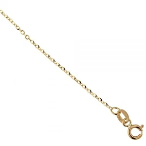 Bracelet de Cheville en or Jaune 18 KT 750/1000 Jersey Rolo 'Finition Unisexe - Picture 1 of 1