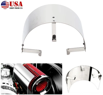 Universal 2.5" To 4.5" Cold Air Intake Filter Heat Shield Cover Stainless Steel - Image 1 of 4