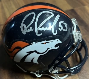 Bill Romanowski Firmado Denver Broncos Riddell Mini Casco Certificado de Autenticidad TRISTAR FÚTBOL AMERICANO - Imagen 1 de 5