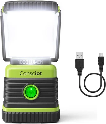 LED Camping Lantern Rechargeable,  Camping Lights, 1000LM, 4 Light Modes, 4400Ma - Image 1 of 4