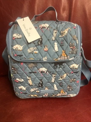 New NWT Vera Bradley Cat's Meow Insulated Lunch Crossbody Bag Food Drink Cooler - Image 1 of 4