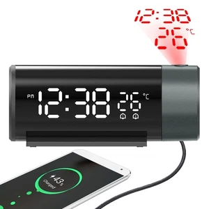 Digital Alarm Clock Projects Time onto Wall with Adjustable Brightness - Picture 1 of 12