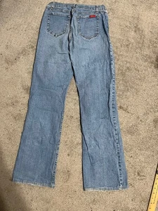Vintage NYDJ Bauchdeckenstraffung hoher Bund gerade Damenjeans 12 blau Stretch hergestellt in den USA - Bild 1 von 7