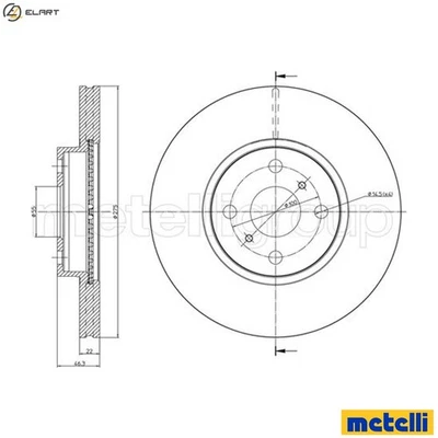 2x BRAKE DISC 23-1215C FOR TOYOTA YARIS/VIOS/VITZ BELTA YARIS/VITZ 1.0L 3cyl - Image 1 of 4