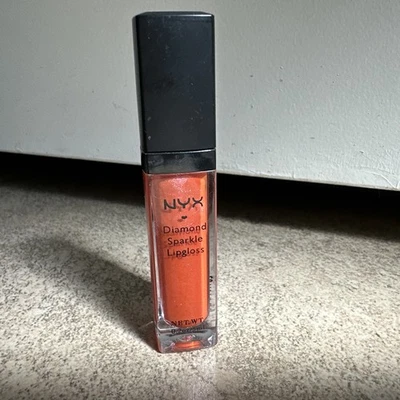 NYX Diamond Sparkle Lip Gloss - DSG02 Orange Sparkle - 0.2oz - New Unsealed - Image 1 of 3