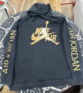 Nike Air Jordan Herren Pullover Hoodie Sweatshirt Schwarz DH9504 012 Xl X Large Gold - Bild 1 von 3
