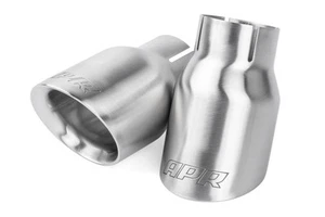 TPK0007 APR Double-Walled 3.5" Slash-Cut Tips (Brushed Silver) - Set of 2 - Bild 1 von 4