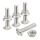 M5x25mm T Slot Drop-In Bolt And M5 Hexagon Flange Nut Set, 10 Sets For 20 Series